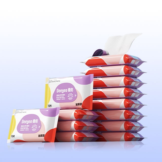 Pack Toallitas H&uacute;medas Beb&eacute; Morado 10 Piezas